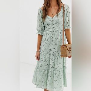 ASOS Midi Broderie Dress